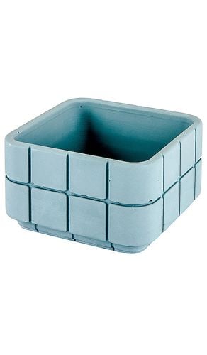 Tile Square Pot in Blue - Block Design - Modalova