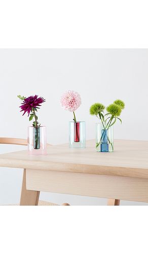 Small Reversible Glass Vase in - Block Design - Modalova