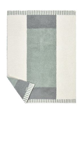 Cozychic cova center stripe stroller blanket in color sage,beige size all - Barefoot Dreams - Modalova