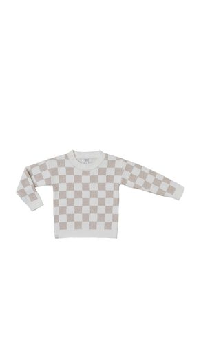 Toddler Cozychic Cotton Checkered Pullover in Beige. - size 2/3T (also in 4/5T) - Barefoot Dreams - Modalova