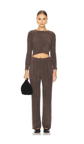 X revolve cozychic lite cable pullover & pant set in color brown size L (also in XL) - Barefoot Dreams - Modalova