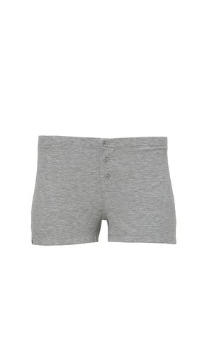 Malibu Collection Ultra Soft Rib Boxer Shorts in Grey. - size L (also in M, S, XL, XS) - Barefoot Dreams - Modalova