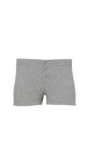 Malibu Collection Ultra Soft Rib Boxer Shorts in Grey. - size L (also in S, XL, XS) - Barefoot Dreams - Modalova