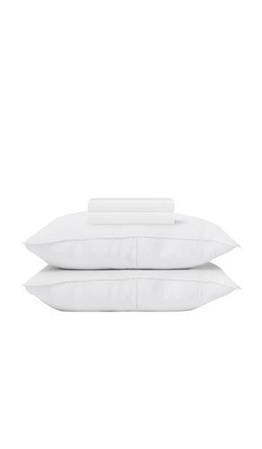 Conjunto de funda de almohada standard washed bamboo fitted pillowcase set en color blanco talla all - Barefoot Dreams - Modalova