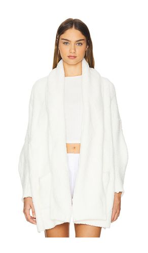 CozyChic Cable Weave Blanket Wrap in White - Barefoot Dreams - Modalova