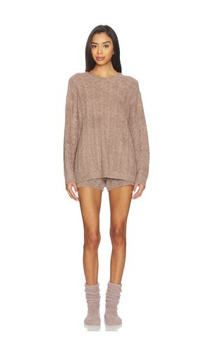 X Revolve Cable Pullover And Short Set in Taupe. - size XL (also in XS) - Barefoot Dreams - Modalova
