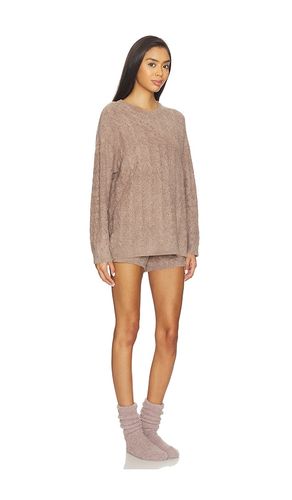 X Revolve Cable Pullover And Short Set in Taupe. - size XL (also in XS) - Barefoot Dreams - Modalova