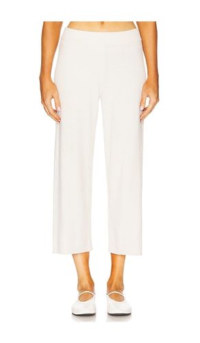 CozyChic Ulra Light Side Stripe Crop Pant in Ivory. - size L (also in M, S, XL, XS) - Barefoot Dreams - Modalova