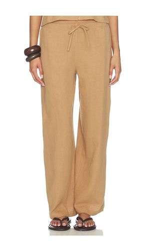 Wide Leg Pant in Tan. - size M (also in S, XL, XS) - Barefoot Dreams - Modalova