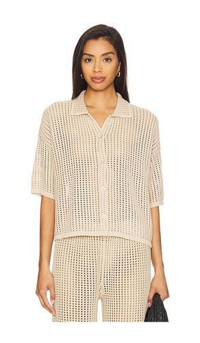 Sunbleached buttoned short sleeve in color beige size L (also in XL) - Barefoot Dreams - Modalova