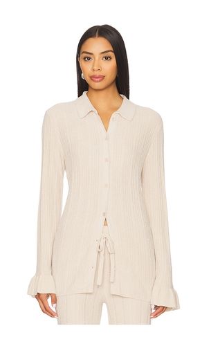 CozyChic Ultra Lite Ribbed Ruffle Cuff Shirt in . Size M. Also in L - Barefoot Dreams - Modalova