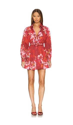 Short Dress With Buckle Belt in Burgundy. - size L (also in S) - HEMANT AND NANDITA - Modalova