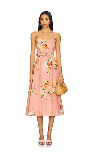 Midi Dress With Buckle Belt in Rose. - size L (also in M, S, XS) - HEMANT AND NANDITA - Modalova