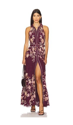 Long Shirt Dress With Buckle Belt in Burgundy. - size L (also in S, XS) - HEMANT AND NANDITA - Modalova