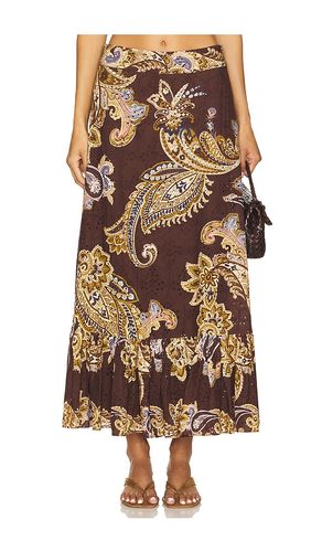 A Line Ankle Length Skirt in Chocolate. - size L (also in M, S) - HEMANT AND NANDITA - Modalova
