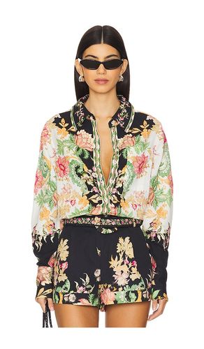 Oversized Shirt With Hand Crafted Buttons in Green. - size XL (also in XS, XXS) - HEMANT AND NANDITA - Modalova