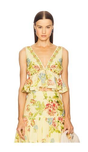 Peplum Top in Lemon. - size L (also in M, S, XS) - HEMANT AND NANDITA - Modalova