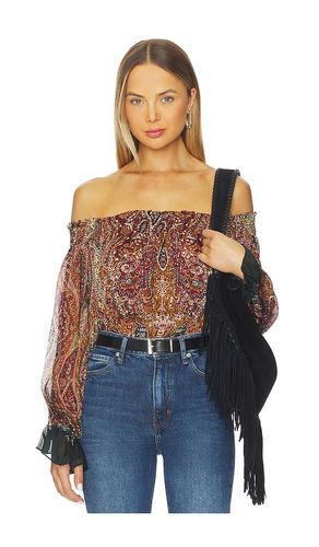 Smocked Detailed Off Shoudler Top in Brown. - size L (also in M, S, XL, XS) - HEMANT AND NANDITA - Modalova
