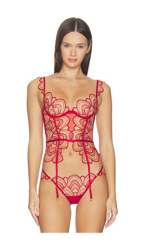Soraya Wired Basque Suspender in Red. - size 32B (also in 32C, 32D, 32DD, 34B, 34C, 34D, 34DD, 36B, 36C, 36D, 36DD) - BLUEBELLA - Modalova