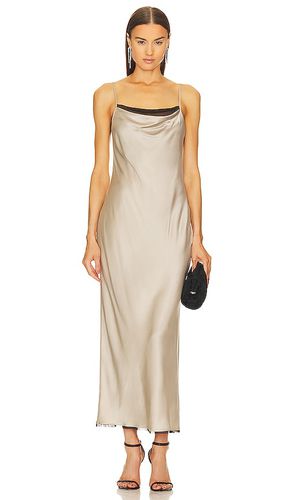 Helena Silk Strappy Midi Dress in Metallic Neutral. - size 10/M (also in 12/L) - Bec + Bridge - Modalova