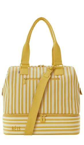 Mini bolso de fin de semana the summer stripe en color amarillo mostaza talla all en - Mustard. Talla all - BEIS - Modalova