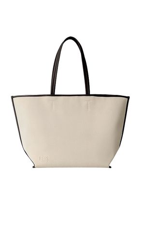 The Leather Trim Tote in Cream - BEIS - Modalova