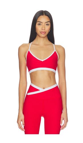 Spacedye Shirred Colorblock Bra in Red. - size L (also in XS, XL) - Beyond Yoga - Modalova