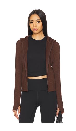 Heather Rib Morning Jog Hoodie in Brown. - size L (also in M, S, XL, XS) - Beyond Yoga - Modalova
