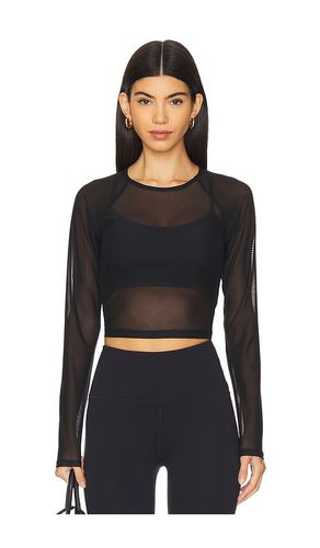 Top manga larga malla show off en color talla M en - Black. Talla M (también en S, XL, XS) - Beyond Yoga - Modalova