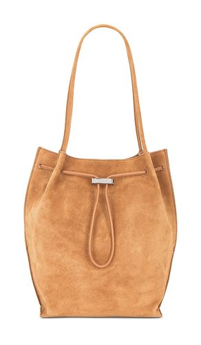 Kayla suede shoulder bag in color tan size all - BY FAR - Modalova