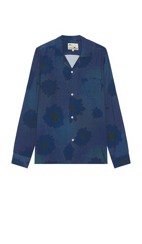 Long Sleeve Camp Shirt in Navy. - size L (also in M, S) - Bather - Modalova