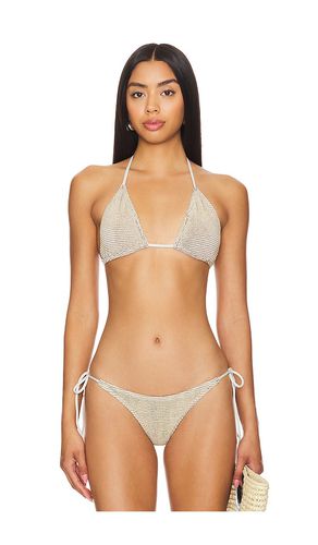 X GEORGIA FOWLER Ingrid Triangle Bikini Top in Cream - Bond Eye - Modalova