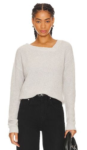 Asymmetric Neck Sweater in Light Grey. - size L (also in M, S, XS) - Bobi - Modalova