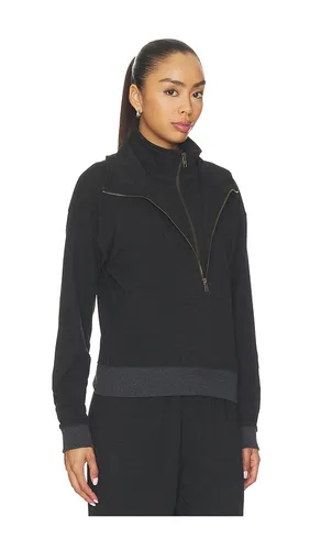 Double Zip Funnel Neck Pullover in Black. - size XS (also in S, M, L, XL) - Bobi - Modalova