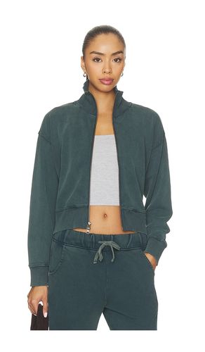 Funnel Neck Zip Up in Teal. - size XS (also in S, M, L, XL) - Bobi - Modalova