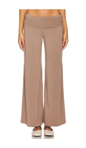 Wide Leg Pant in Brown. - size L (also in S, XL) - Bobi - Modalova