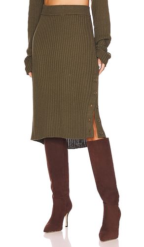 Rib Midi Skirt in Olive. - size L (also in M) - Bobi - Modalova
