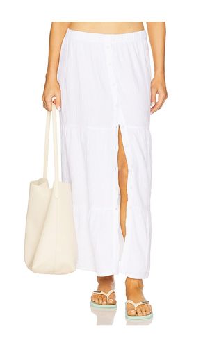 Tiered Button Front Maxi Skirt in . Taglia L. Also in M, S, XL, XS - Bobi - Modalova