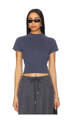 X1 Rib Mock Tee in Slate. - size L (also in M, S) - Bobi - Modalova
