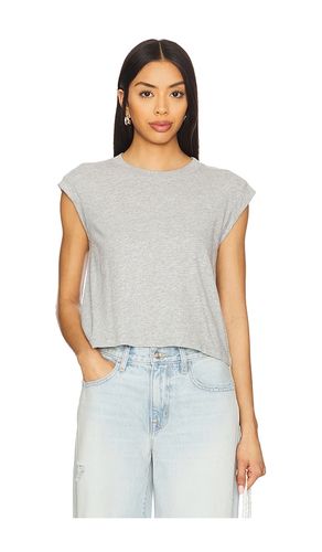 Rolled Cuff Boxy Tee in Light Grey. - size XL (also in XS) - Bobi - Modalova