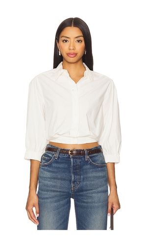 Puff Sleeve Cropped Top in White. - size L (also in M, S, XL, XS) - Bobi - Modalova