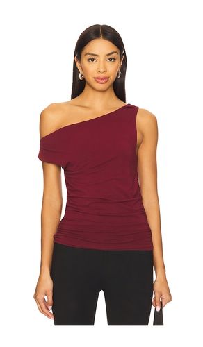 Twist Off The Shoulder Top in Burgundy. - size L (also in M, S, XS) - Bobi - Modalova