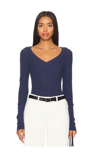 V Neck Long Sleeve in Navy. - size L (also in M, S, XL, XS) - Bobi - Modalova