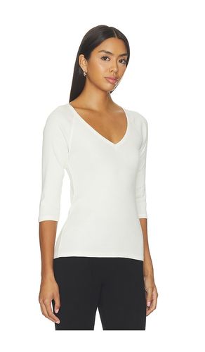 Vneck Elbow Sleeved Tee in . Size L. Also in M, XL - Bobi - Modalova