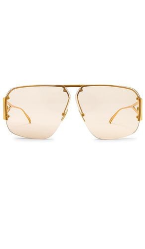 Triangle Pilot Sunglasses in Metallic Gold - Bottega Veneta - Modalova