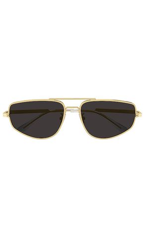 Light Ribbon Pilot Sunglasses in Metallic - Bottega Veneta - Modalova