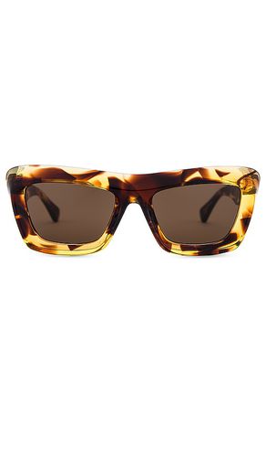 Scoop Rectangular Sunglasses in Brown - Bottega Veneta - Modalova