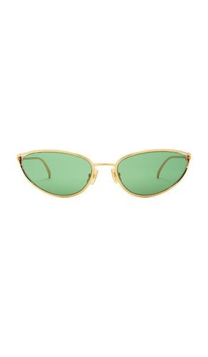 Narrow Cat Eye Sunglasses in Metallic - Bottega Veneta - Modalova