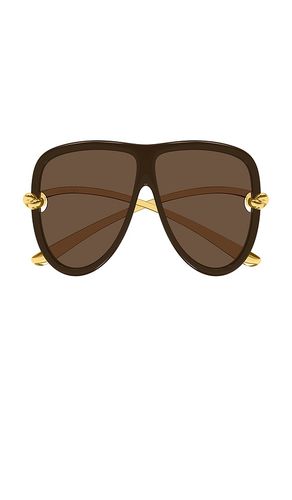Gafas de sol navigator en color marrón talla all - Bottega Veneta - Modalova