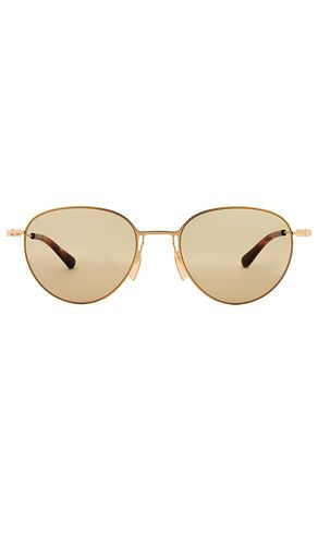 Thin triangle round sunglasses in color metallic gold size all - Bottega Veneta - Modalova